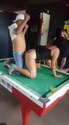 Drunken Sex On The Pool Table Next To Friends [Gif]