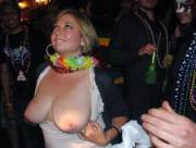 Flashing Her Huge Boobs