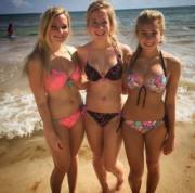3 Cuties On The Beach