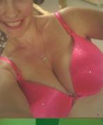 Close Up Of Big Tits In Pink Bombshell Bra [F]