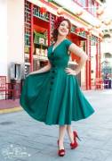 Sandra Dress; Swing Skirt With Toggles