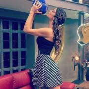 Marisol González - Black Top Stripes Skirt