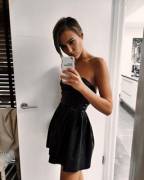 Short Hair, Pleather Dress