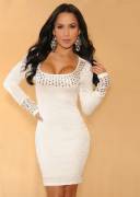 Sparkles Across Her Breasts