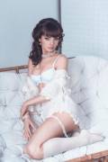 In A Complete Set Of White Lingerie