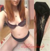 Gusset Peek From A Little Redhead. ;)