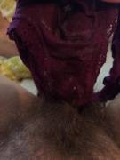 Hairy Milf's Wet Gusset