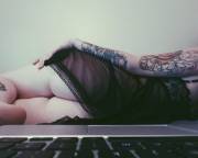 Black Thong Used&Amp;Amp;Amp;Abused This Creamy, Silky, Sexy Gusset