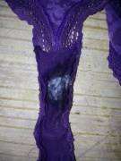 I Love How Well My Cum Shows Up On Dark Panties!