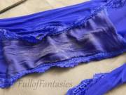 Creamy Mess In These Tardis-Blue Pretty Cheekies!