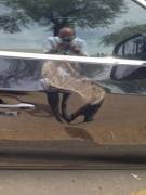 Someone Kicked My Car. Can Anyone Help Me Id The Shoe? Perfect Tread Print Left Behind