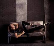 Katya Keller Relaxing On The Couch