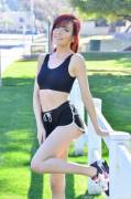 Combining Redheads, Shorts, And Cuteness.