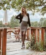 Pencil Skirt And Tights