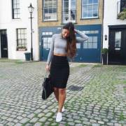 Mimi Ikonns Showing Off Her Tummy