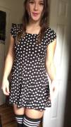 My Little Polka Dot Dress Accentuates My Buttplug Perfectly 