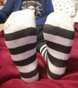 More Of My Black And Grey Knee-Highs, As Requested! ❤