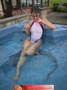 Jess West With A Transparent Asics Suit [Xpost /R/Jesswest]