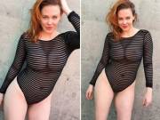 Maitland Ward In A Unique Dress