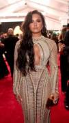 Demi Lovato Is A Seethrough Dress