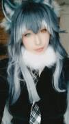 [Self] Gray Wolf Smile Gif - By Pia