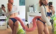 Flaunting My Fluffy Kitten Tail!