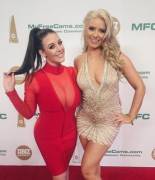 Angela White &Amp;Amp;Amp; Annika At Xbiz Redcarpet