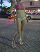 Sheer Top, Micro Shorts And High Heels! (Oc)