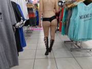 Shopping With Micro Shorts [F]