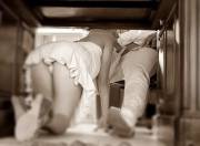 Under The Table Blowjob