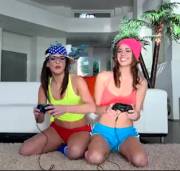 Leah Gotti &Amp;Amp;Amp; Madi Meadows - Tribbing Gamer Teens
