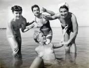 4 Friends Playing In The Water, 1940S