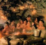 Hugh Hanging Out With Some Playmates