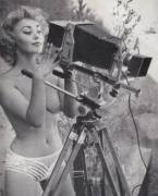 Eve Meyer At The Camera, C.1960.