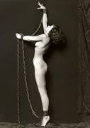 Nude In Chains (Probably A Ziegfeld Girl), Circa 1920S.