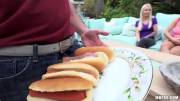 Keisha Grey Served With A Fresh Hotdog