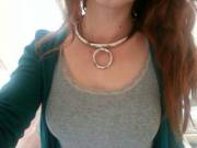 My Master Put His Collar On Me! Makes It So Easy To Keep Me Chained Up