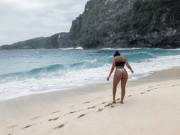 Big Ass Indian Chick At The Beach...