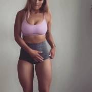 Carys Gray Flexing Her Quads.