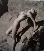 Nude On The Rocks By André De Dienes - 1960