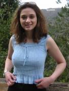 Big Braless Ones Under A Blue Top