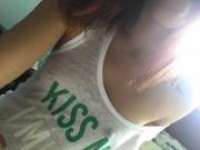 Friend's Wife, Braless. She Has The Most Incredible Small Tits And Dark Nipples.