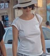 Taking A Walk, Left Her Bra At Home