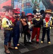 Tits Out For Woody, Mario, Jessie, Mickey And Another Woody