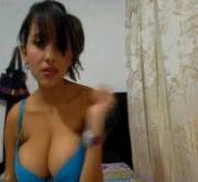 Skinny Girl Pulling Out Her Big Naturals