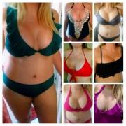 Wife's Boobs In New Swimsuits. Well Her Your Favorite!