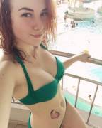 Redhead At A Waterpark
