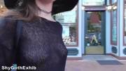 Feeling Bouncy In My Sheer Top While Out Shopping! [Gif]