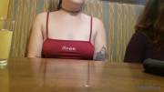 Flashing In A Packed Brunch Restaurant [Gif]