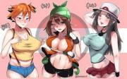 Misty, May &Amp;Amp;Amp; Leaf, All Grown Up (Evie Tinnies) [Pokémon]